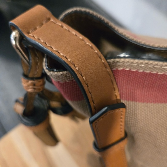 Burberry Canvas Mega Check Mini Ashby Hobo Crossbody - Picture 5 of 15